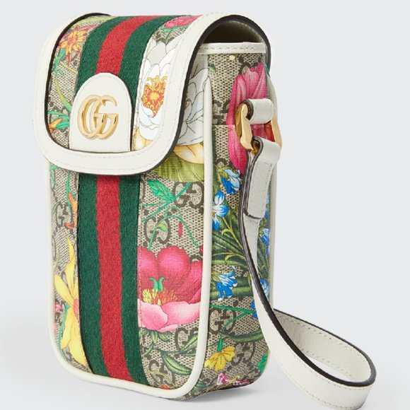 Gucci Ophidia Flora GG Crossbody Shoulder Bag White NEW WITH DUST BAG - Picture 3 of 13